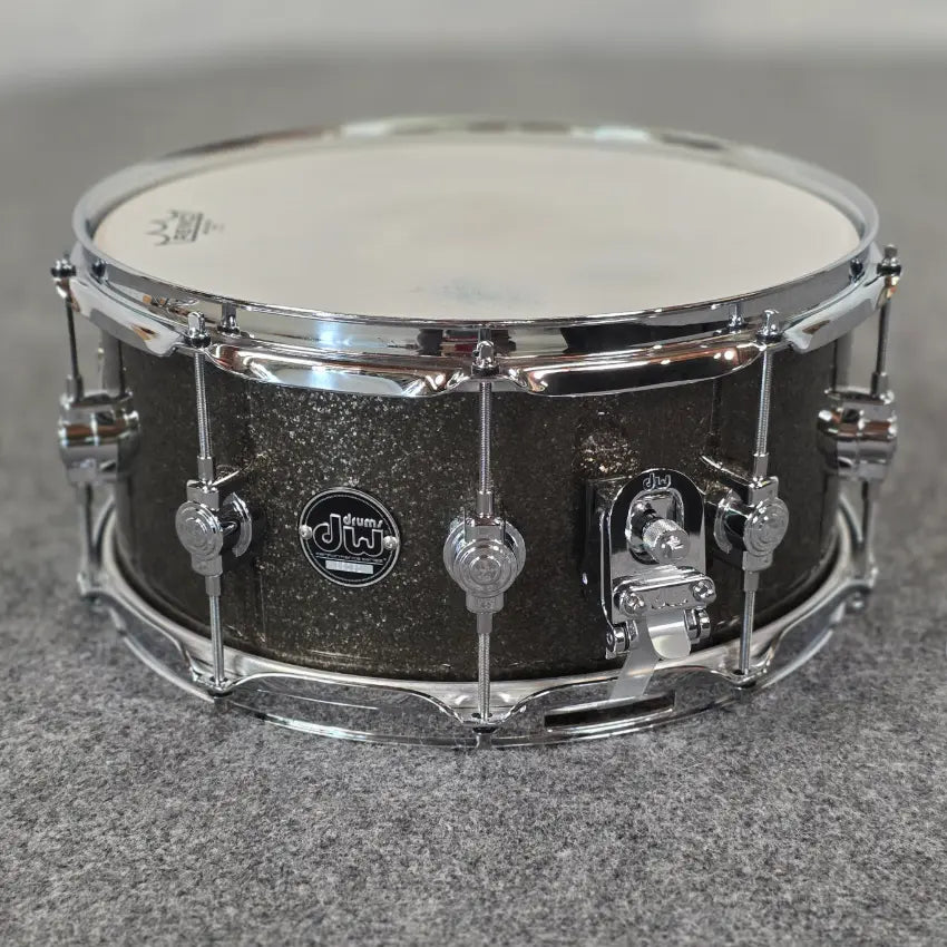 Used DW Performance 6pc Drum Set Pewter Sparkle w/Enduro Hard Cases - Very Good - Drum Center Of Portsmouth