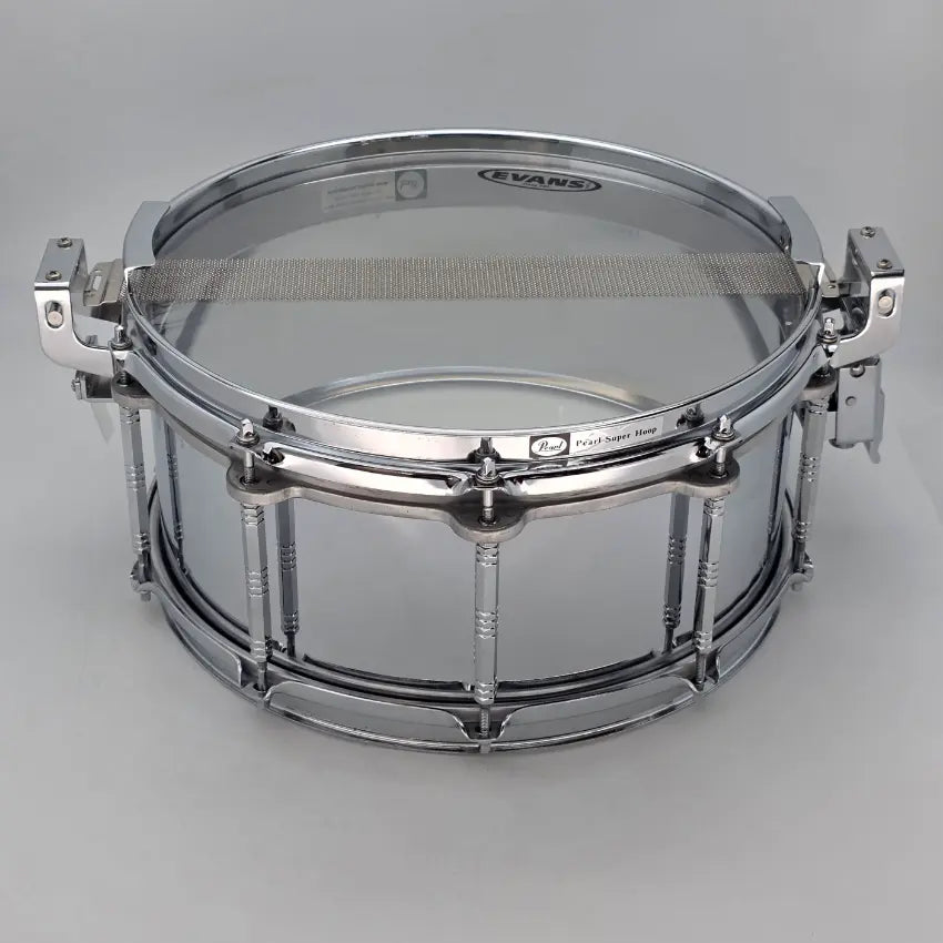 Used Pearl Steel Free Floating Snare Drum 14x6.5 - Very Good - Drum Center Of Portsmouth