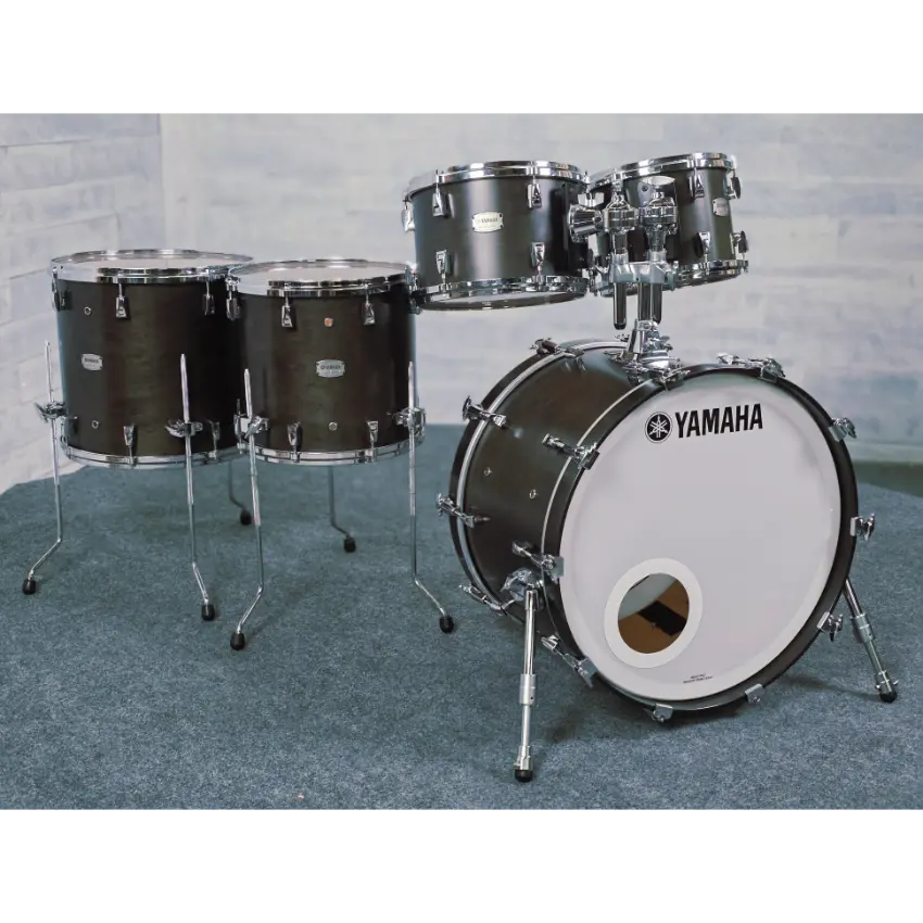 Used Yamaha PHX 5pc Drum Set Charcoal 22/10/12/14/16 Matte Black - Very Good - Drum Center Of Portsmouth
