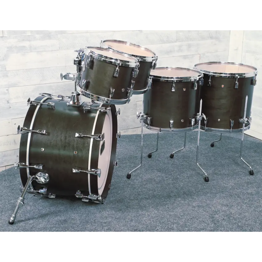 Used Yamaha PHX 5pc Drum Set Charcoal 22/10/12/14/16 Matte Black - Very Good - Drum Center Of Portsmouth