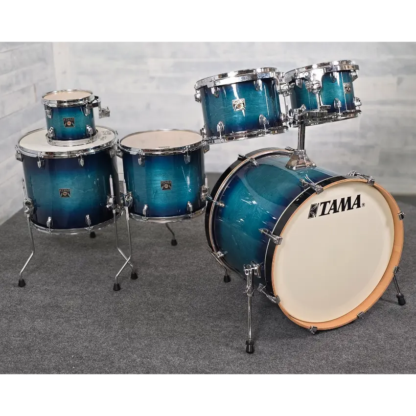 Used Tama Superstar Classic 6pc Drum Set Blue Lacquer Burst - Good - Drum Center Of Portsmouth