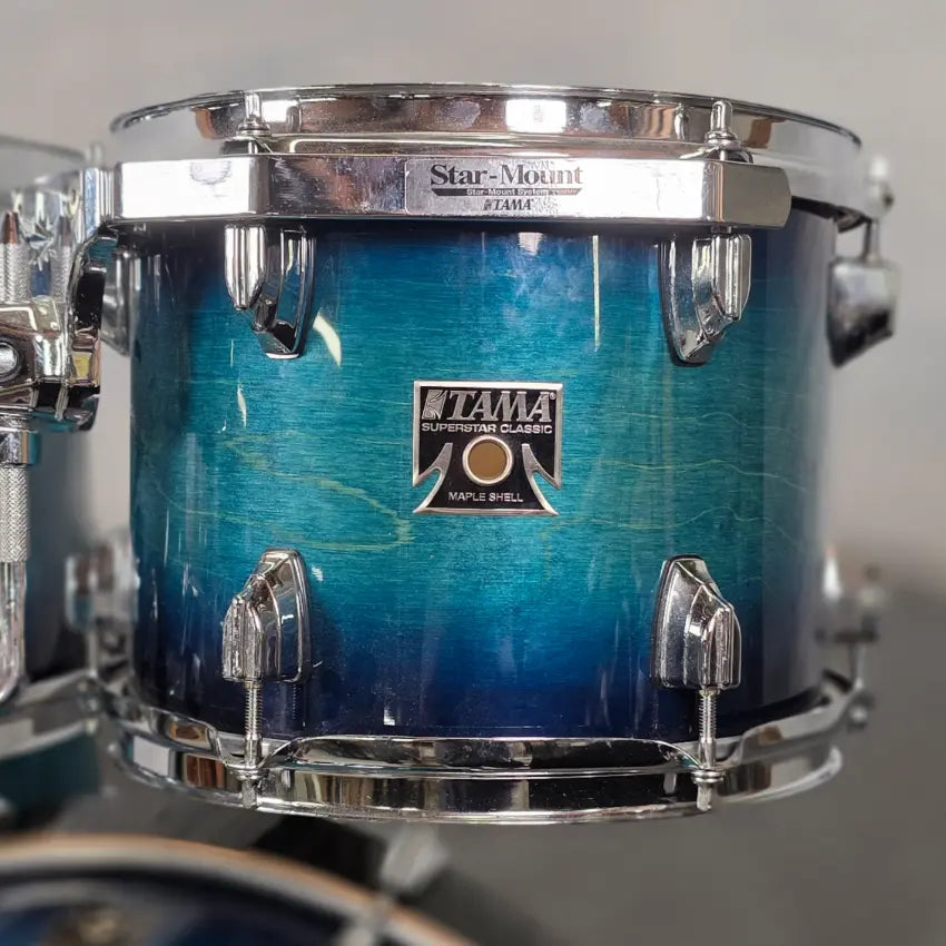 Used Tama Superstar Classic 6pc Drum Set Blue Lacquer Burst - Good - Drum Center Of Portsmouth