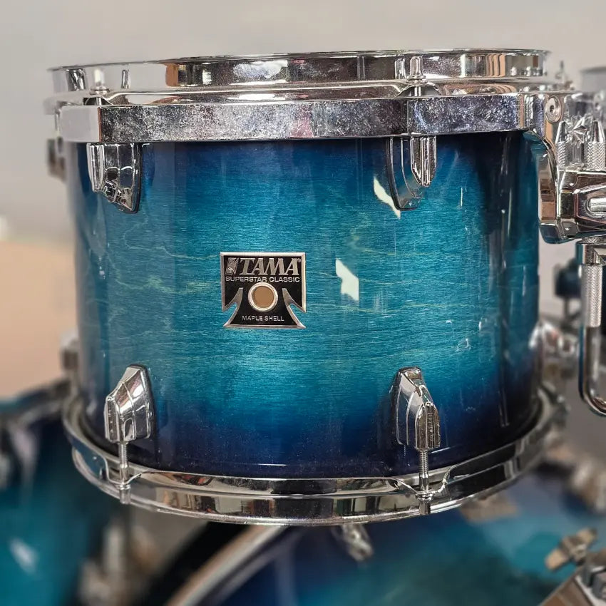 Used Tama Superstar Classic 6pc Drum Set Blue Lacquer Burst - Good - Drum Center Of Portsmouth