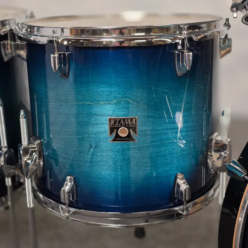 Used Tama Superstar Classic 6pc Drum Set Blue Lacquer Burst - Good - Drum Center Of Portsmouth