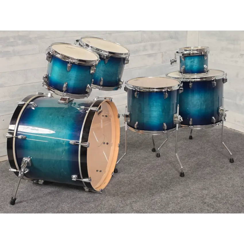 Used Tama Superstar Classic 6pc Drum Set Blue Lacquer Burst - Good - Drum Center Of Portsmouth