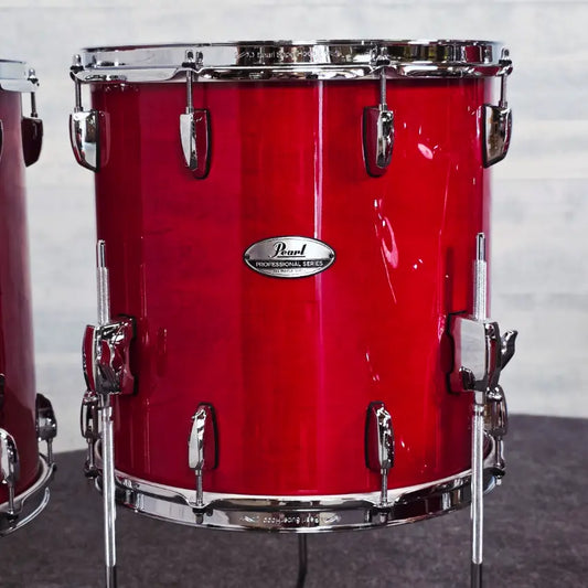 Used Pearl Professional Maple 5pc Drum Set Sequoia Red - Very Good - Drum Center Of Portsmouth