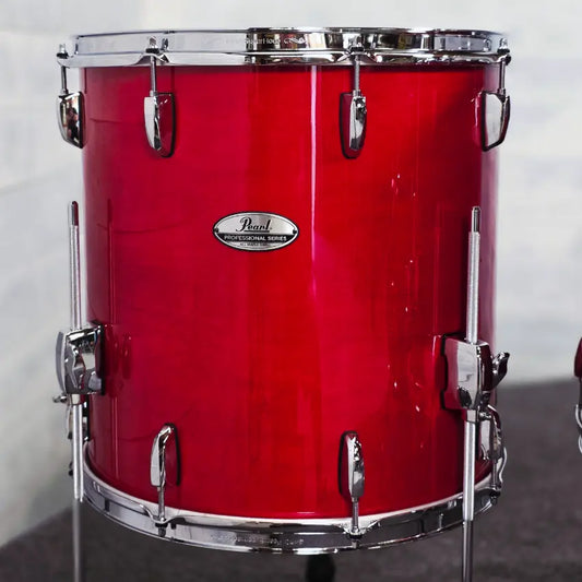 Used Pearl Professional Maple 5pc Drum Set Sequoia Red - Very Good - Drum Center Of Portsmouth
