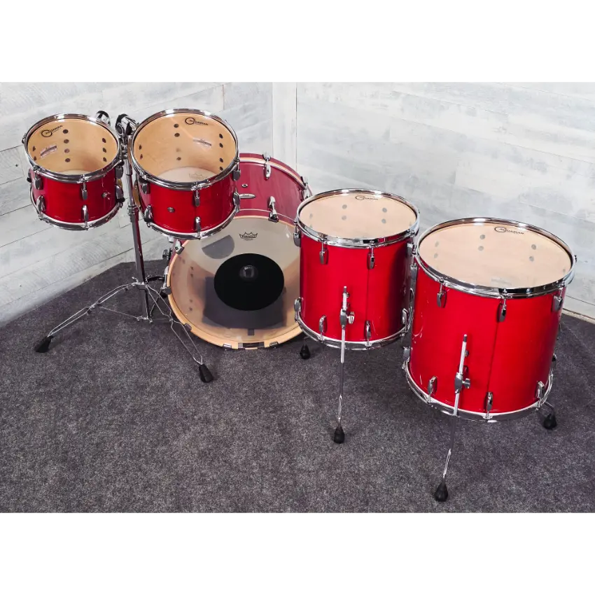 Used Pearl Professional Maple 5pc Drum Set Sequoia Red - Very Good - Drum Center Of Portsmouth