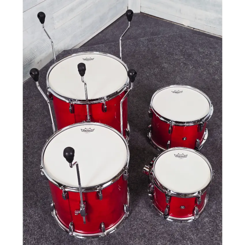 Used Pearl Professional Maple 5pc Drum Set Sequoia Red - Very Good - Drum Center Of Portsmouth