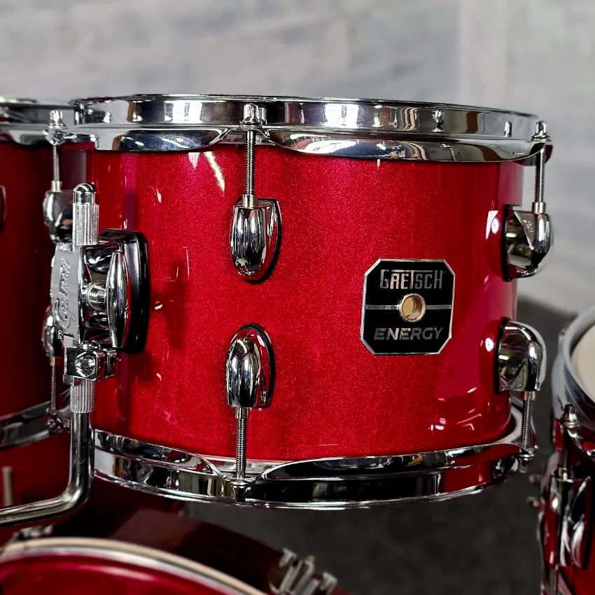 Used Gretsch Energy 5pc Drum Set w/Hardware Candy Apple Sparkle - Very Good - Drum Center Of Portsmouth