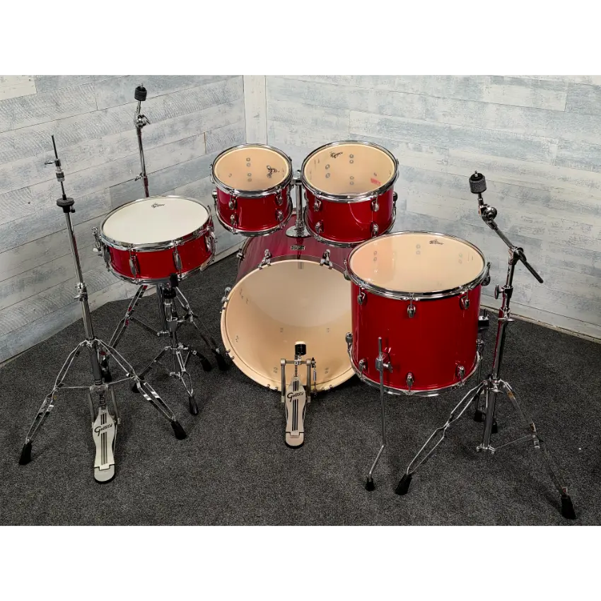 Used Gretsch Energy 5pc Drum Set w/Hardware Candy Apple Sparkle - Very Good - Drum Center Of Portsmouth