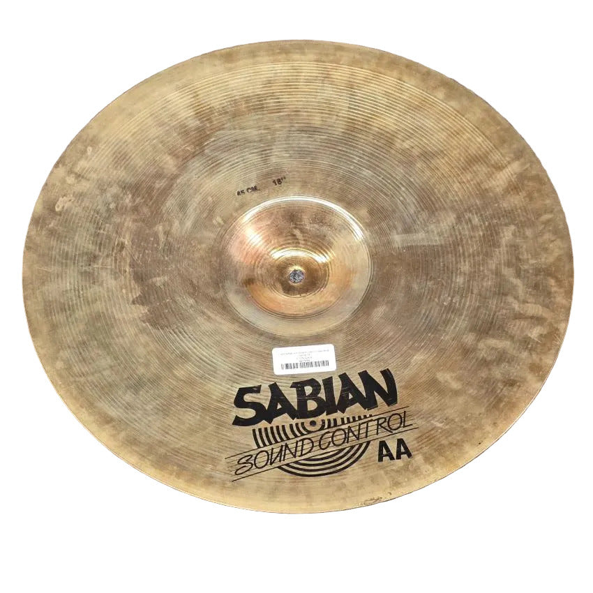 Used Sabian AA Sound Control Crash Ride Cymbal 18" - Good - Drum Center Of Portsmouth