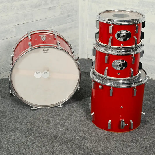 Used Vintage Sonor 4pc Champion Drum Set Red - Fair - Drum Center Of Portsmouth