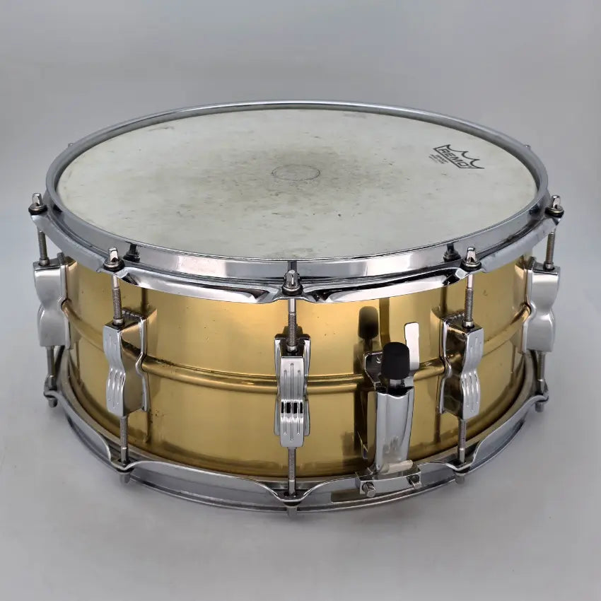 Used Ludwig Rocker LM304 Brass Snare Drym 14x6.5 - Good - Drum Center Of Portsmouth