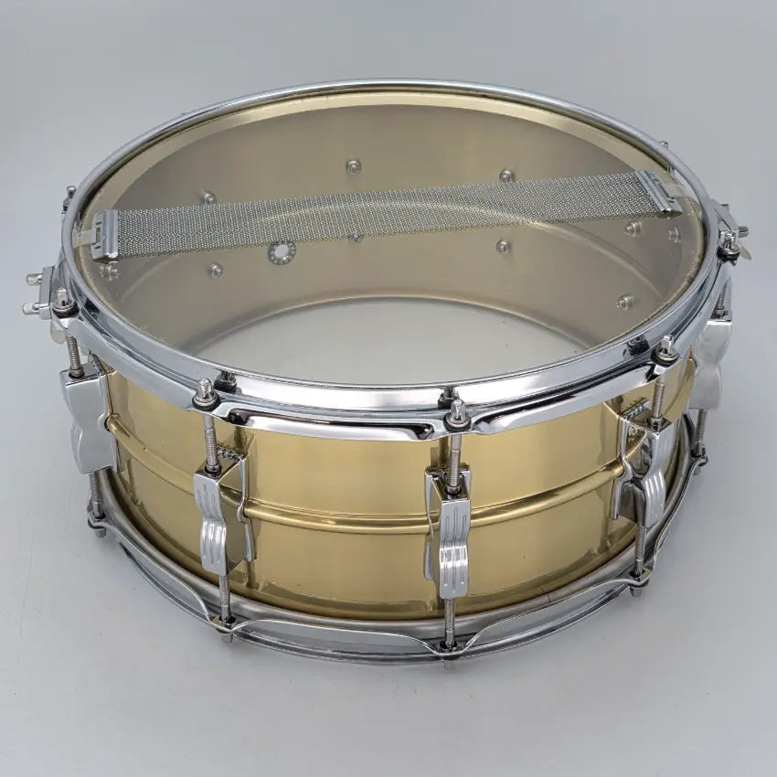 Used Ludwig Rocker LM304 Brass Snare Drym 14x6.5 - Good - Drum Center Of Portsmouth