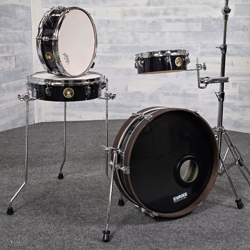 Used Tama Club Jam Pancake 4pc Drum Set Hairline Black - Good - Drum Center Of Portsmouth