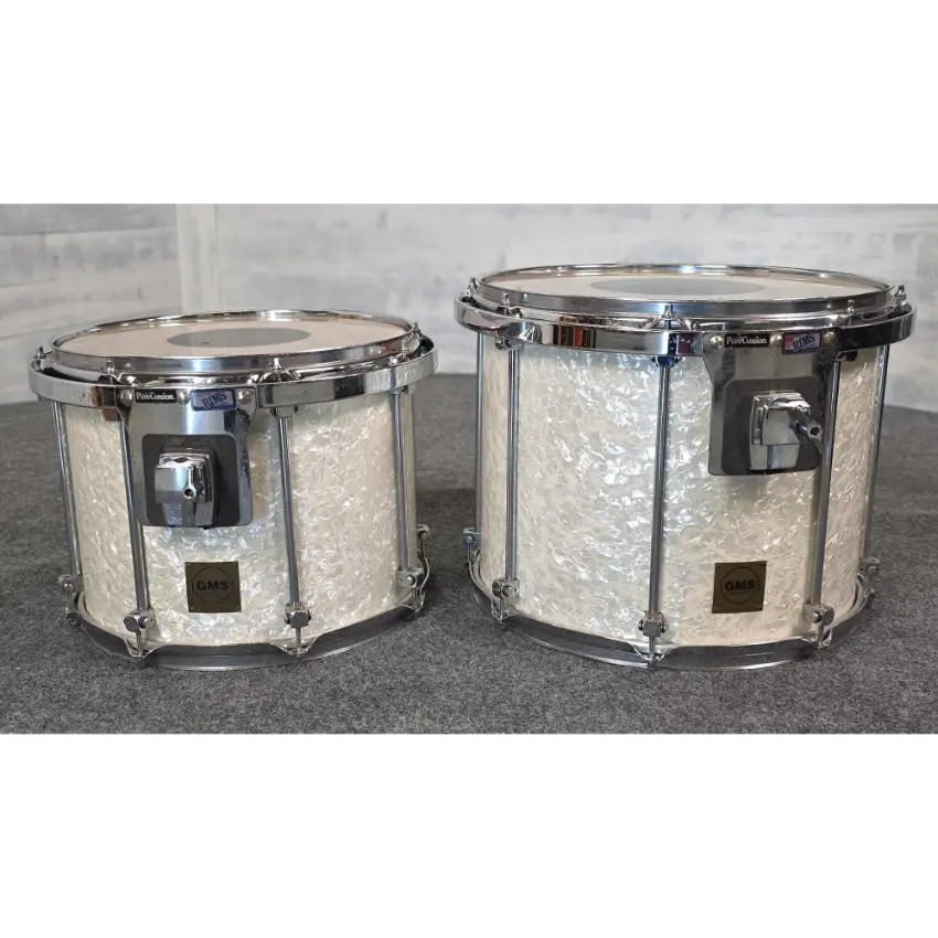 Used GMS 5pc Drum Set White Marine Pearl - Fair - Drum Center Of Portsmouth