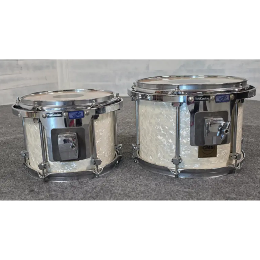 Used GMS 5pc Drum Set White Marine Pearl - Fair - Drum Center Of Portsmouth