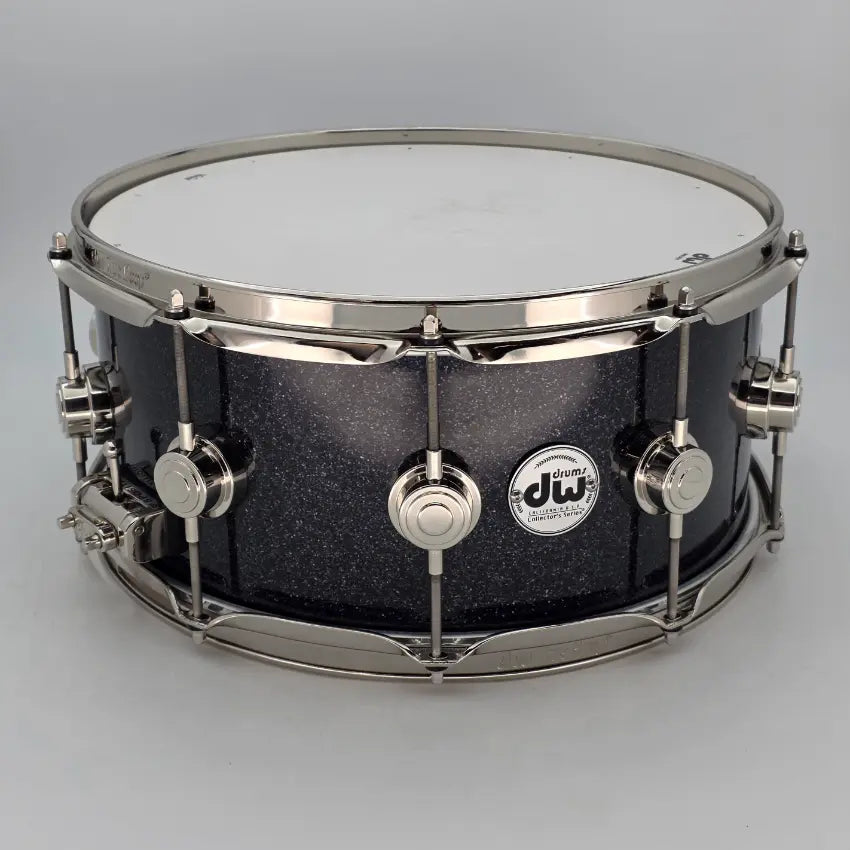 Used DW Collectors SonicPly Snare Drum 14x6.5 Black Ice w/Nickel Hw - Very Good - Drum Center Of Portsmouth