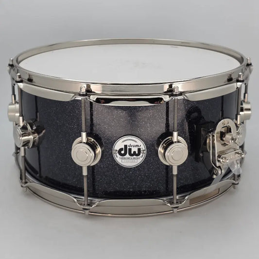 Used DW Collectors SonicPly Snare Drum 14x6.5 Black Ice w/Nickel Hw - Very Good - Drum Center Of Portsmouth