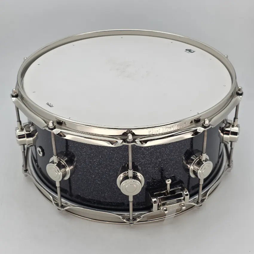 Used DW Collectors SonicPly Snare Drum 14x6.5 Black Ice w/Nickel Hw - Very Good - Drum Center Of Portsmouth