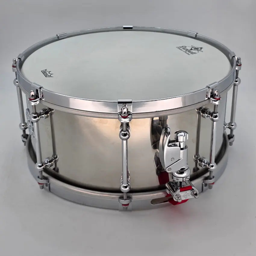 Used Dunnett Stainless Steel Snare Drum 14x6.5 w/Cold Rolled Hoops - Very Good - Drum Center Of Portsmouth