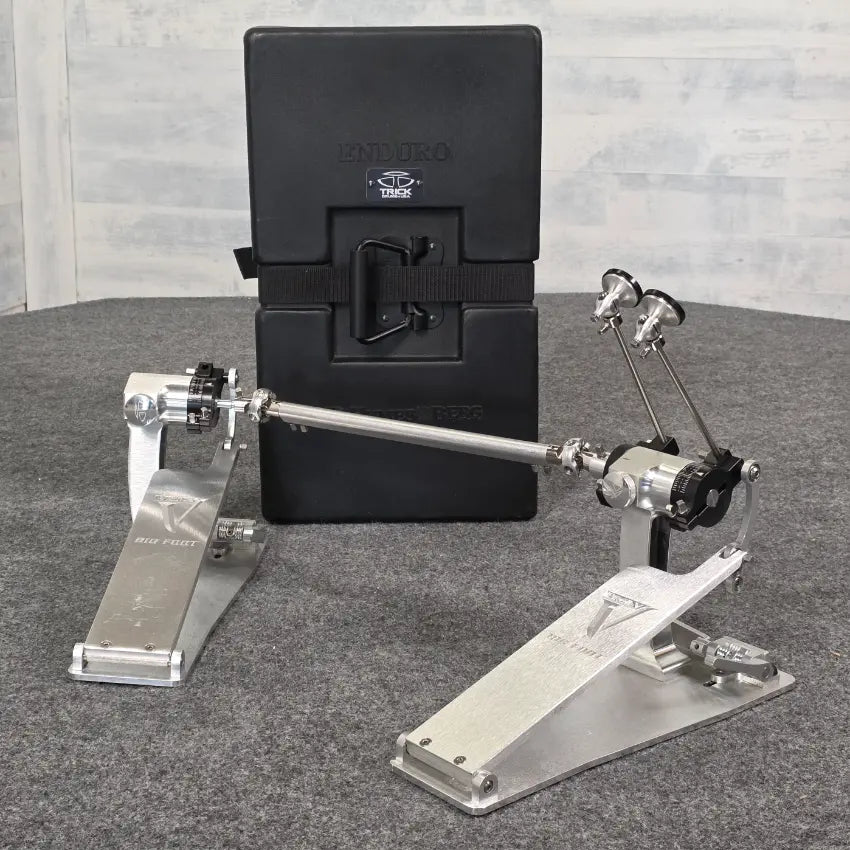 Used Trick Pro1-V Bigfoot Double Bass Drum Pedal w/ Enduro Hard Shell Case - Very Good - Drum Center Of Portsmouth