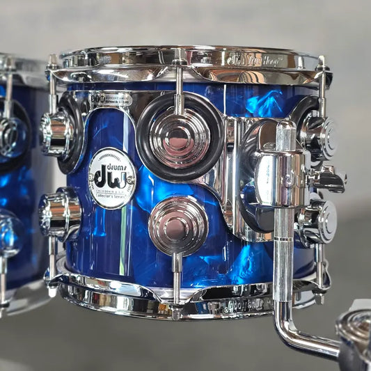 Used DW Collectors VLT 333 Maple 7pc Drum Set Blue Moonstone - Very Good - Drum Center Of Portsmouth