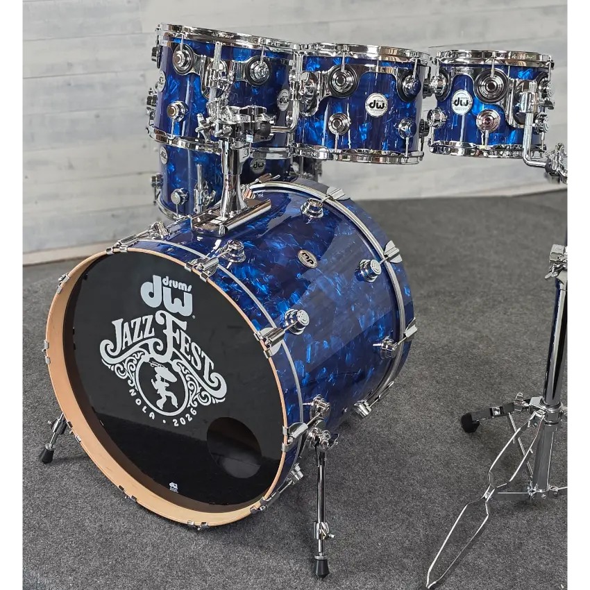 Used DW Collectors VLT 333 Maple 7pc Drum Set Blue Moonstone - Very Good - Drum Center Of Portsmouth
