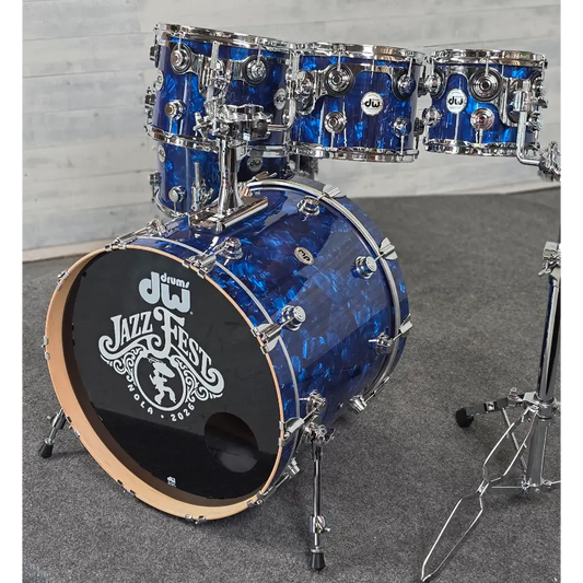 Used DW Collectors VLT 333 Maple 7pc Drum Set Blue Moonstone - Very Good - Drum Center Of Portsmouth