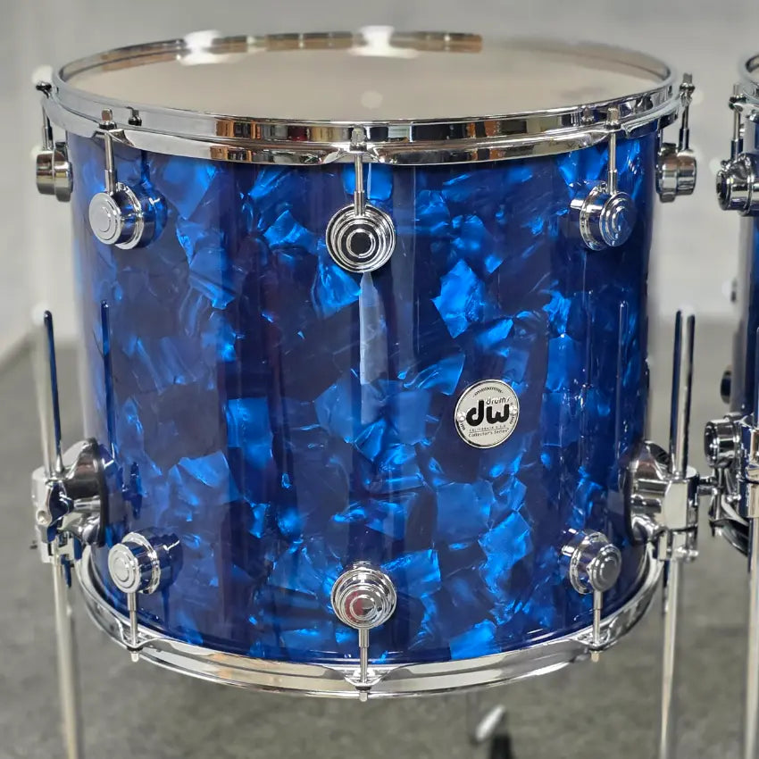 Used DW Collectors VLT 333 Maple 7pc Drum Set Blue Moonstone - Very Good - Drum Center Of Portsmouth