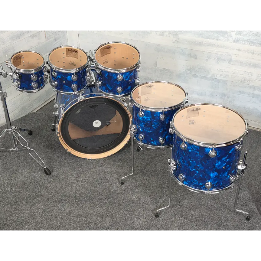 Used DW Collectors VLT 333 Maple 7pc Drum Set Blue Moonstone - Very Good - Drum Center Of Portsmouth