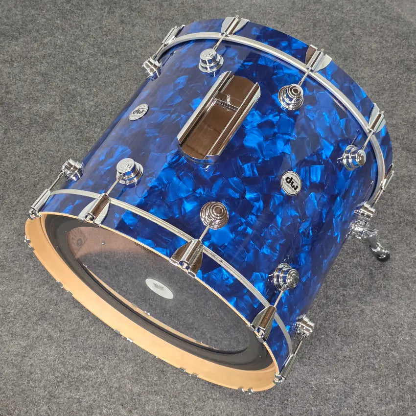 Used DW Collectors VLT 333 Maple 7pc Drum Set Blue Moonstone - Very Good - Drum Center Of Portsmouth