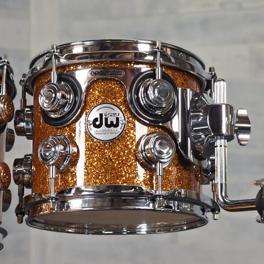 Used DW Collectors VLT 333 Maple 7pc Drum Set Burnt Orange Glass - Very Good - Drum Center Of Portsmouth