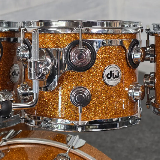 Used DW Collectors VLT 333 Maple 7pc Drum Set Burnt Orange Glass - Very Good - Drum Center Of Portsmouth