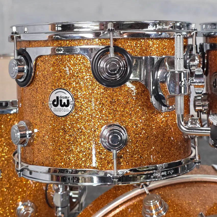 Used DW Collectors VLT 333 Maple 7pc Drum Set Burnt Orange Glass - Very Good - Drum Center Of Portsmouth