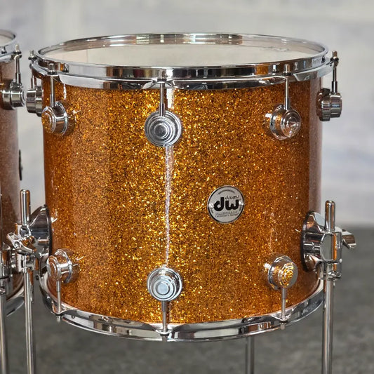 Used DW Collectors VLT 333 Maple 7pc Drum Set Burnt Orange Glass - Very Good - Drum Center Of Portsmouth