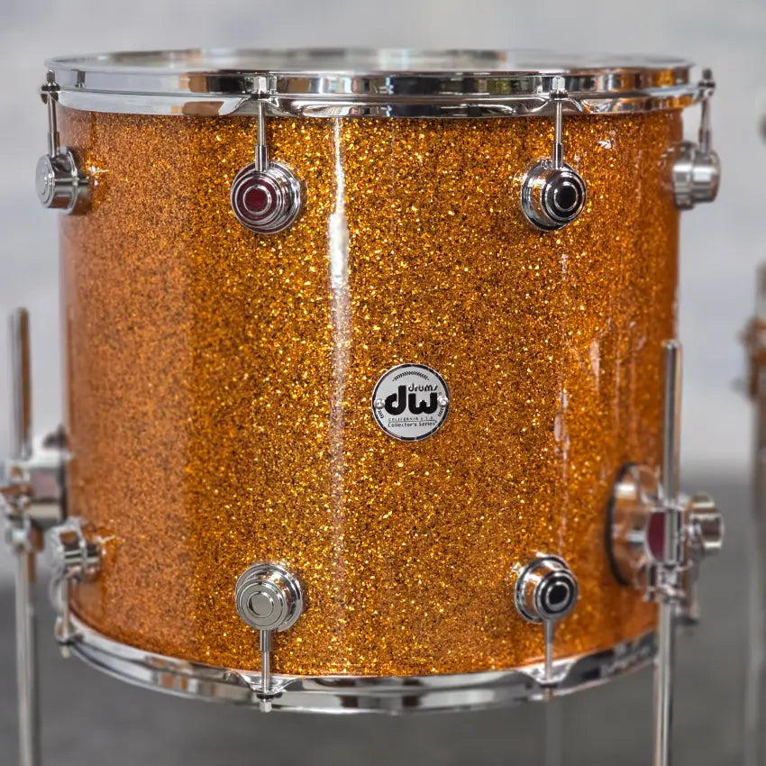 Used DW Collectors VLT 333 Maple 7pc Drum Set Burnt Orange Glass - Very Good - Drum Center Of Portsmouth