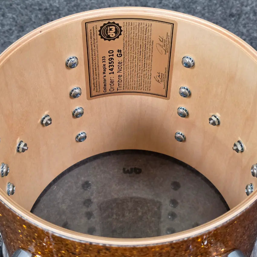 Used DW Collectors VLT 333 Maple 7pc Drum Set Burnt Orange Glass - Very Good - Drum Center Of Portsmouth
