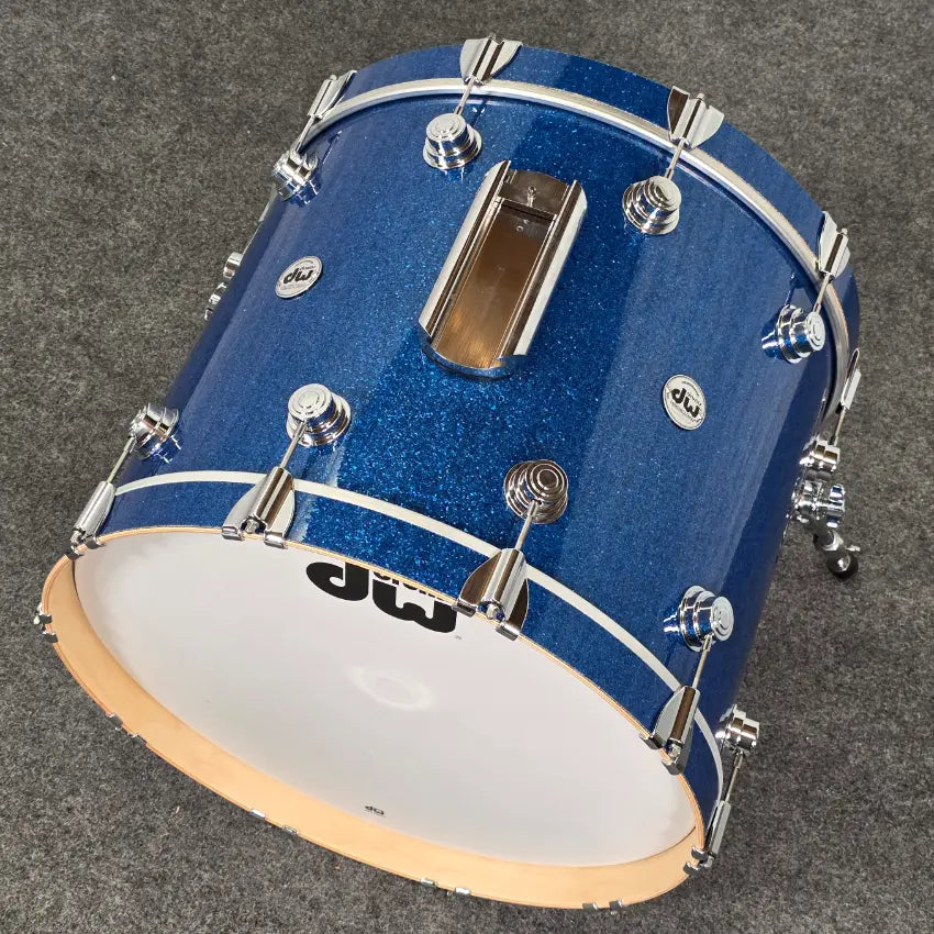 Used DW Collectors VLT 333 Maple 6pc Drum Set Blue Glass - Very Good - Drum Center Of Portsmouth