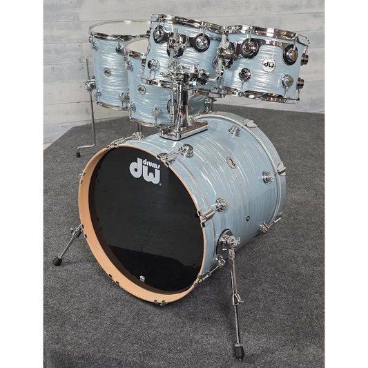 Used DW Collectors VLT 333 Maple 7pc Drum Set Pale Blue Oyster - Very Good - Drum Center Of Portsmouth