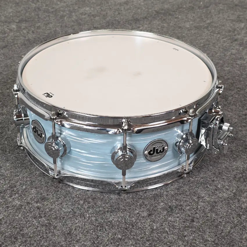 Used DW Collectors VLT 333 Maple 7pc Drum Set Pale Blue Oyster - Very Good - Drum Center Of Portsmouth
