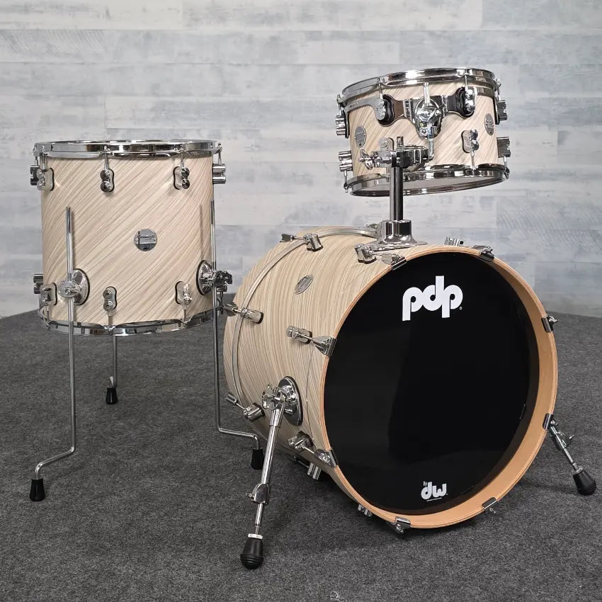 Used PDP Concept Maple 3pc Bop Drum Set Twisted Ivory - Good - Drum Center Of Portsmouth