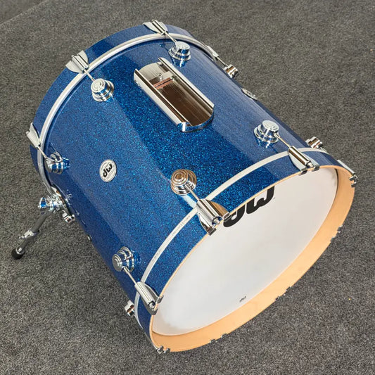 Used DW Collectors VLT 333 Maple Bass Drum 20x18 Blue Glass - Very Good - Drum Center Of Portsmouth