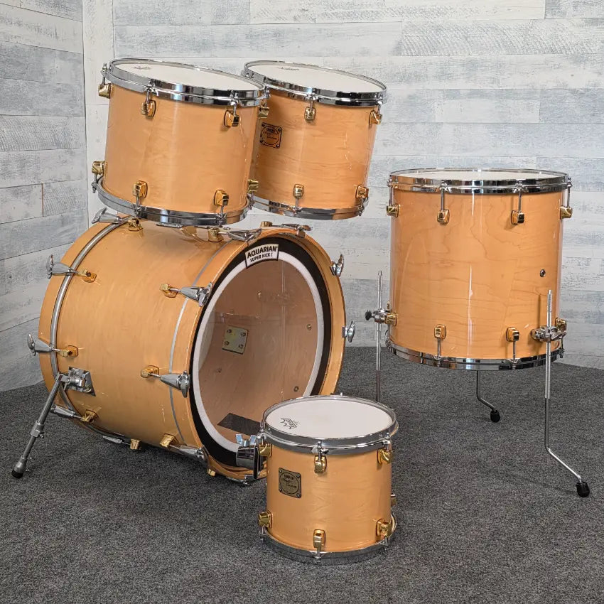 Used Yamaha Maple Custom Drum Set Natural Gloss w/ Gold HW MIJ - Very Good - Drum Center Of Portsmouth