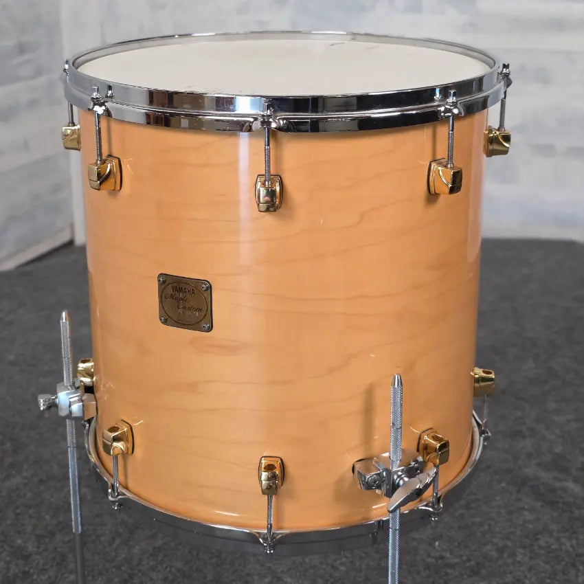 Used Yamaha Maple Custom Drum Set Natural Gloss w/ Gold HW MIJ - Very Good - Drum Center Of Portsmouth
