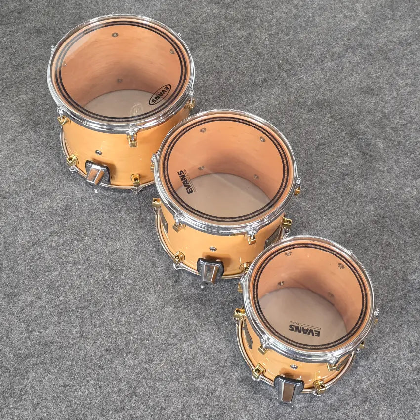 Used Yamaha Maple Custom Drum Set Natural Gloss w/ Gold HW MIJ - Very Good - Drum Center Of Portsmouth