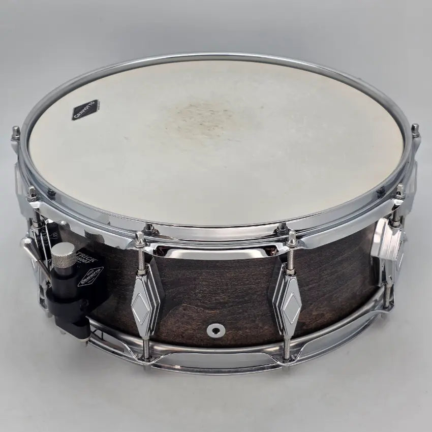 Used Craviotto Solid Maple Snare Drum 14x5.5 Satin Black w/ Diamond Lugs - Excellent - Drum Center Of Portsmouth