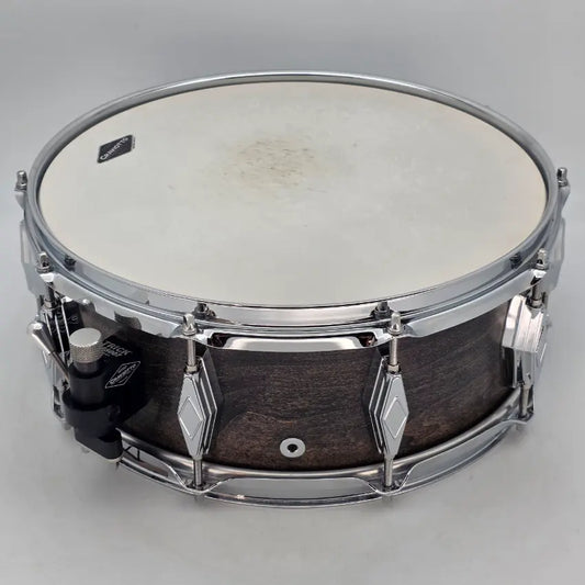 Used Craviotto Solid Maple Snare Drum 14x5.5 Satin Black w/ Diamond Lugs - Excellent - Drum Center Of Portsmouth