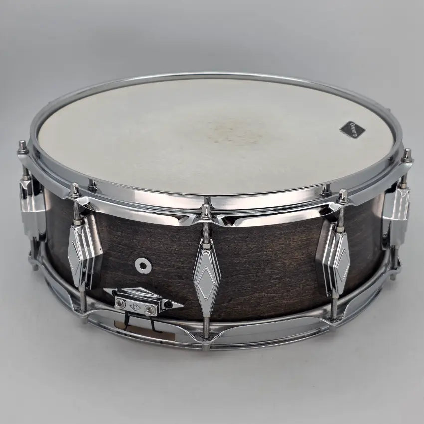 Used Craviotto Solid Maple Snare Drum 14x5.5 Satin Black w/ Diamond Lugs - Excellent - Drum Center Of Portsmouth